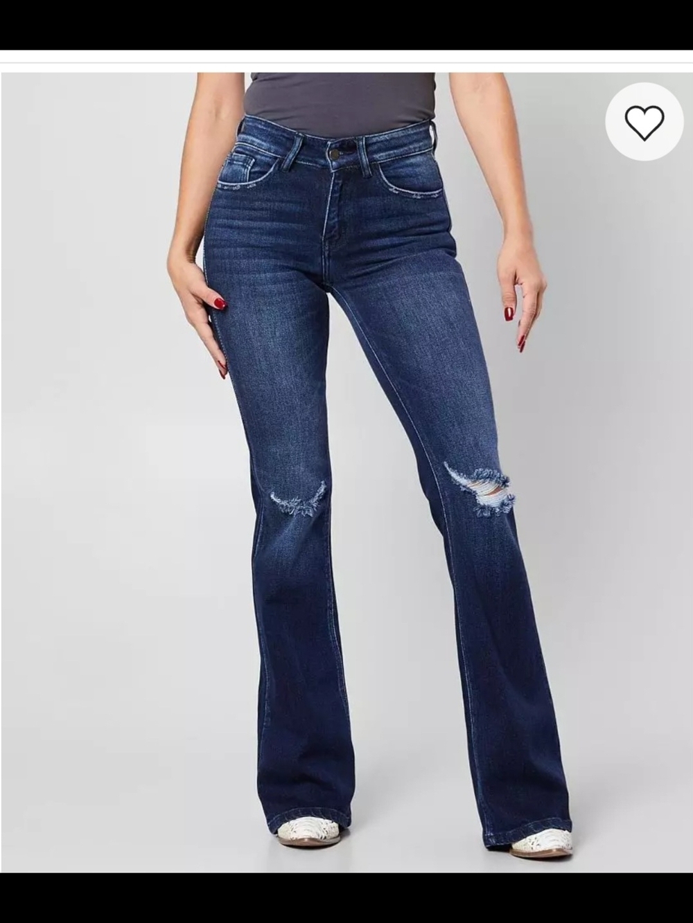 KanCan Signature Kurvy Mid-Rise Flare Jean